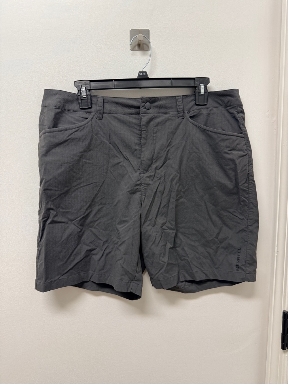 Merrell Charcoal Gray Flat Front Shorts